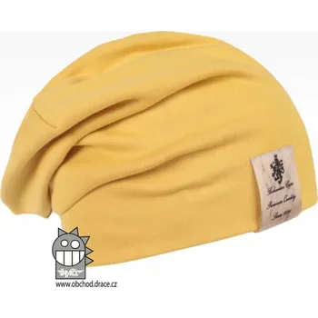 Čepice Dráče Bavlněná čepice Pastels double vzor 22 hořčicová světlá Size: 54-56