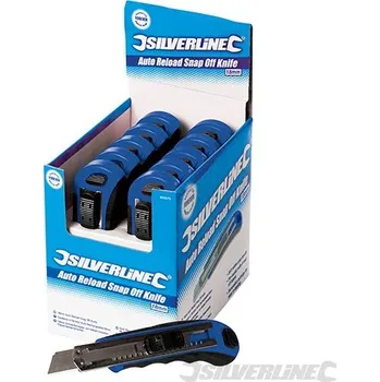 Pracovní nůž Silverline | Nůž s vyměnitelnou odlamovací čepelí 18 mm - 10pce 633575