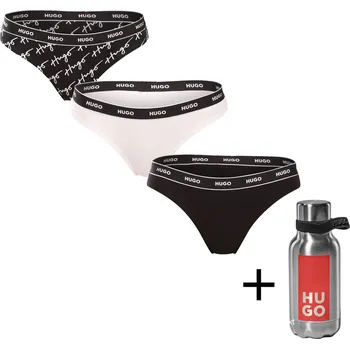 Kalhotky 3PACK dámská tanga HUGO vícebarevná (50495870 997) XL Možnost vrácení zboží ZDARMA do 120 dnů!