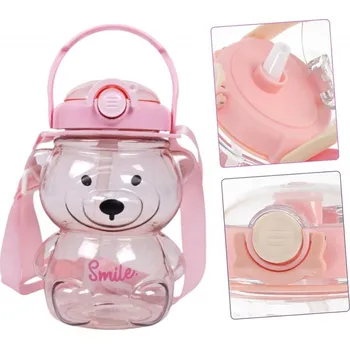 Dětská láhev na vodu s rukojetí 1000 ml - růžová