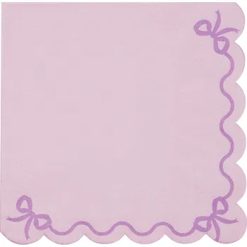 Papírový ubrousek Papírové ubrousky s volánky fialové, 33 x 33 cm, 12 ks