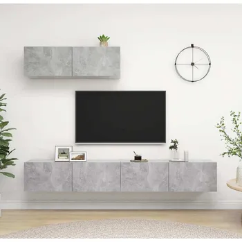 Obývací stěna vidaXL TV skříňky 3 ks dřevotříska [3329007] Barva: Betonová šedá