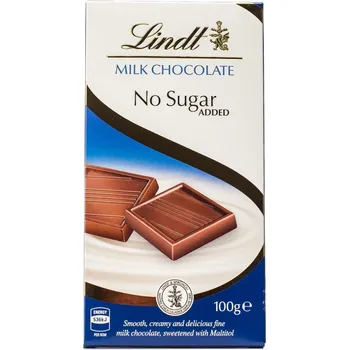 Čokoláda Lindt mléčná čokoláda bez cukru