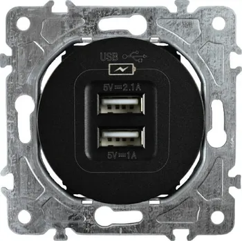 Elektrická zásuvka Zásuvka 2xUSB Elhard Rondo antracit