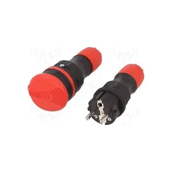 Elektrická zásuvka ZWG-54/BK-RD