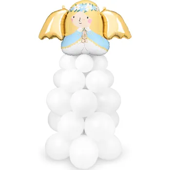 umělá květina Balónová kytice Anděl bílá 140x70 cm