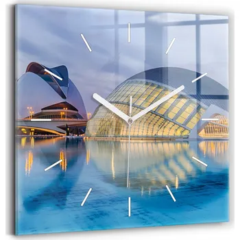 Hodiny Nástěnné hodiny Wallfluent modré 30 cm