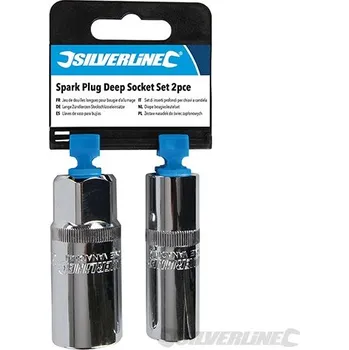 Gola hlavice Silverline | Sada hlavic na zapalovací svíčky - 2 kusy - 1/2" 793760