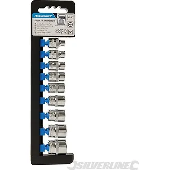 Gola sada Silverline | Sada 3/8" palcových hlavic - 9 dílů - 1/4" - 3/4" 427562