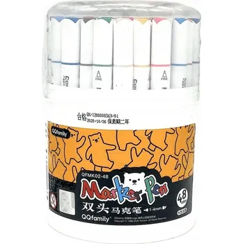 Vrták Comix Sada barevných dvouhlavých popisovačů, 48ks, QFMK02-48