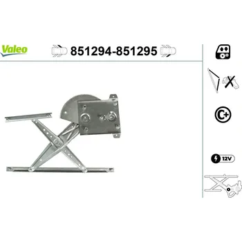 Stahovačka okna Zvedací zařízení oken VALEO 851294