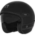 Helma na motorku NOX Premium Heritage Matt Black/Black Leather, S