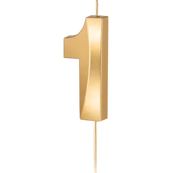 Svíčka Zlatá metalická svíčka číslice 1