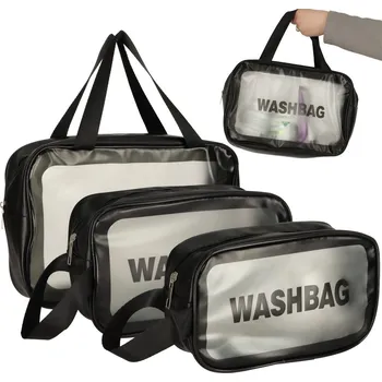 Kosmetická taška Sada kosmetických tašek - 3 ks, černé