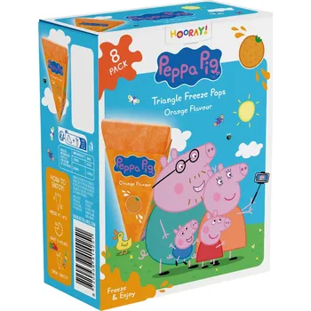 První čtění Peppa Pig Triangle Freeze Pops Orange 8x62ml