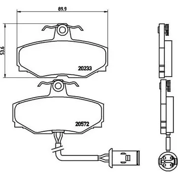 Brzdová destička Sada brzdových destiček, kotoučová brzda BREMBO P 36 006