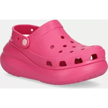 Dámské pantofle Pantofle Crocs Classic Crush Clog dámské, růžová barva, na platformě, 207521.6ZQ 42X, EUR 37/38