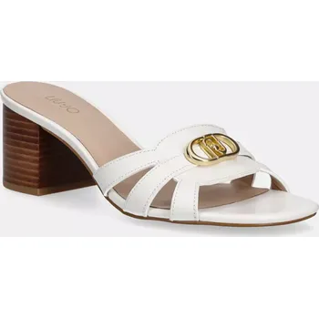 Dámské pantofle Kožené pantofle Liu Jo SOFI 01 dámské, bílá barva, na podpatku, SA5147P010201065 00X, EUR 35