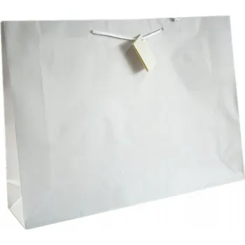 Obraz Dárková laminovaná taška XL, 44x33 cm, bílá.