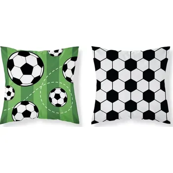 Povlak na dekorativní polštářek DETEXPOL Povlak na polštářek Fotbal Bavlna, 40/40 cm