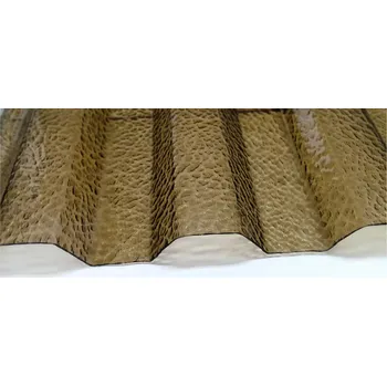 Průsvitná krytina Palram Trapézová polykarbonátová deska BRONZ Rozměr formátu: 1060 x 2500mm s hrubou povrchovou krupičkou