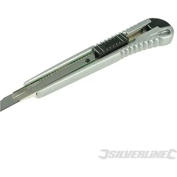 Pracovní nůž Silverline | Nůž ze zinkové slitiny s odlamovací čepelí 9 mm - 9mm 789397