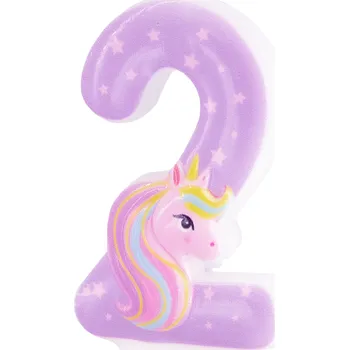 Dortová svíčka Narozeninová svíčka na dort Jednorožec číslo 2