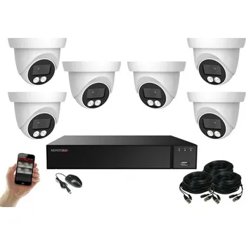 Kompletní kamerový systém Monitorrs Security AHD 6 kamerový set 5 Mpix Dome (6197K6) (Monitorrs Security)