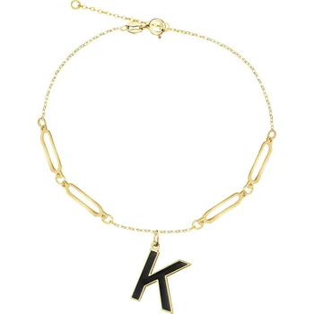 Náramek Zlatý náramek se smaltem - písmeno K - AP540-1522