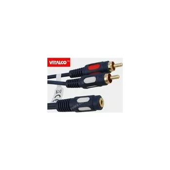 Audio kabel kabel 2xCINCH-JACK 3.5 stereo, 0.2m 2xV/Z JR536 Vitalco