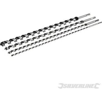 Auto-moto Silverline | Sada dlouhých hadovitých vrtáků - 4 díly - 8 - 24mm 868516