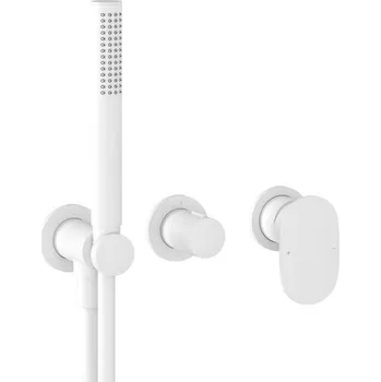 Sprchový set Ravak Spring Sprchový set s podomítkovou dvoucestnou baterií s tělesem, bílá matná SG065.10 X070575