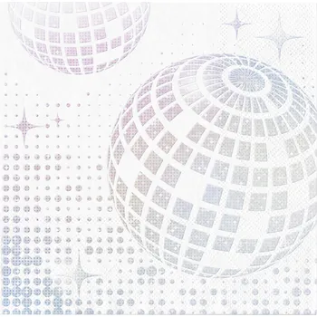 Papírový ubrousek Stříbrné Disco Ubrousky 10 ks