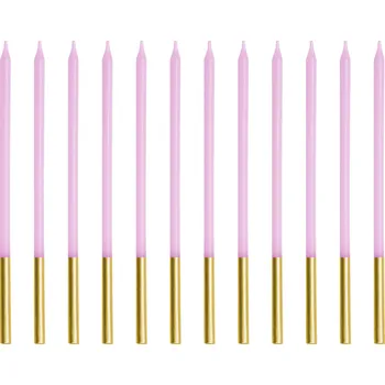 Narozeninové svíčky dlouhé, levandulové, 14 cm
