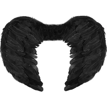 Karnevalový doplněk Andělská křídla černá 54x37cm