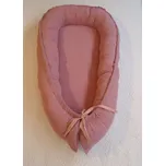 Pro útulný domov Hnízdečko do postýlky Mušelínové starorůžové