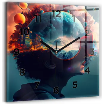 Hodiny Nástěnné hodiny Wallfluent modré 30 cm