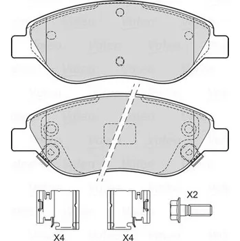 Brzdová destička Sada brzdových destiček, kotoučová brzda VALEO 601745