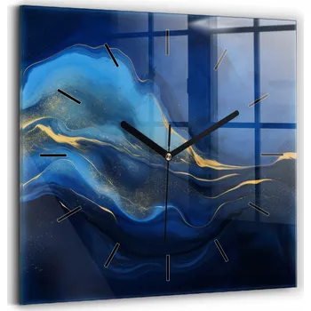 Hodiny Nástěnné hodiny Wallfluent modré 30 cm