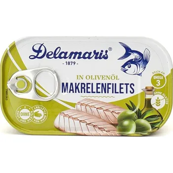 konzervovaná ryba Delamaris Filety z makrely v olivovém oleji