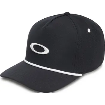 Čepice Oakley Ellipse Rope kšiltovka, černo/bílá