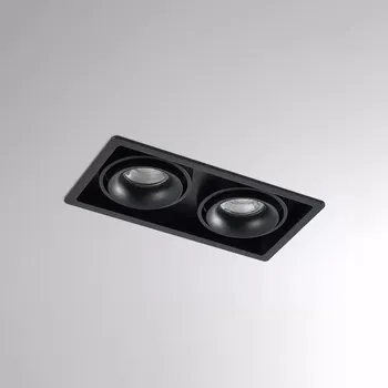 Bodové svítidlo Molto Luce Obdélníkové směrovatelné zabudované svítidlo Qana Double Square Barva: Černá 222-00020