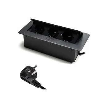 Elektrická zásuvka Spacetronik SPS-D33B otevírací zásuvka na desku