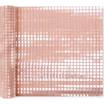 ubrus Čtvercový stolový běhoun s flitry rose gold 275 x 28 cm