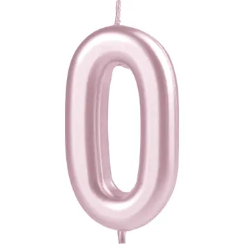 Dortová svíčka Lesklá dortová svíčka růžově zlatá číslo 0