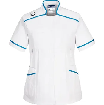 Zdravotnický oděv Portwest Dámská zdravotnická halena těhotenská LW22 - Bílá s modrým lemem Velikost: XXL