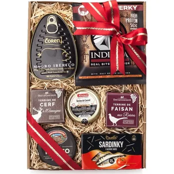 Dárkový potravinový koš Delikatesy.online - Dárkový balíček Masožravec s výdrží