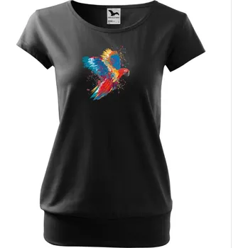 Tričko City s motivem "Papoušek" - Malfini - NakupTextil Barva: 01-černá, Velikost: 3XL