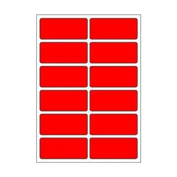 Samolepící etiketa Samolepicí etikety 48 x 21 mm, A6 ( 10 ks ) reflexní červené