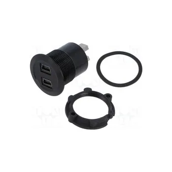 Elektrická zásuvka MINI-USB-04-BK